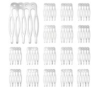 COMPUKAS Hair for Birthday Silver 5 for Women Side 50pcs Lightweight Combs Iron Decorative Hair Combs with Teeth and Accessories Prom