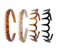 COMPUKAS Hair Hoop Headbands Keeps Hair Neat 4pcs Hard with Antiskid Design Unisex and Suitable for Washing Your Face Or Doing Exercises