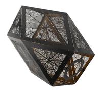 COMPUKAS Halloween Metal Spider Web Lamp Shade Hollow Out Pendant Light Holder Cage with Intricate Cutout Design for Table and Ceiling Lamps Indoor Party Decoration