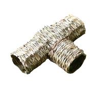 COMPUKAS Hamster Tunnel and Hideout with 12X32X22Cm Size Natural Grass Material for Small Pets Playing and Resting