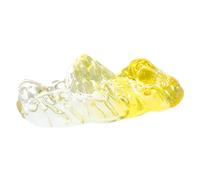 COMPUKAS Hand-polished Crystal Glass Mountain Decor for Nursery Feng Shui Home Office Table Centerpiece Versatile Pen Holder with Traditional Chinese Elegance and Peaceful Ambiance