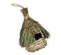 COMPUKAS Hand Woven Hanging Seagrass Bird Nest for Garden and Courtyard Natural Breathable Bird House Decor Easy to Install and Predator Safe