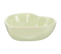 COMPUKAS Heart Shaped Ceramic Hamster Bowl for Small Pets Anti-spill Food and Water Dish Rat and Chinchilla Feeder Accessory Cute Green Pet Feeding Bowl for Rabbits and Rodents