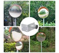 COMPUKAS Heavy-Duty Metal Bracket for Convex Mirrors Weather-Resistant Wall-Mounted Fixing Base Stable Traffic Safety Mirror Holder for Outdoor Street Parking and Supermarket Use