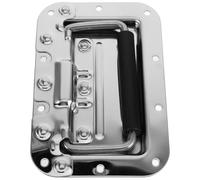 COMPUKAS Heavy Duty Recessed Handle Pull Made of Stainless Steel with Silver Finish, Compact and Versatile Use for Vehicle Trunks and Travel, Sturdy Metal Toolbox and Flight Case Handle