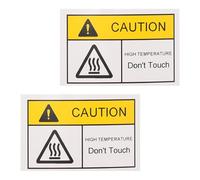 COMPUKAS High Temperature Warning Hot Surface Stickers Heat Resistant PVC Labels for Mechanical Equipment Safety Alert