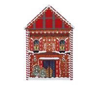 COMPUKAS House Shaped Christmas Candy Tins with Lids, Tinplate Cookie Boxes for Holiday Joy, Easy Maintenance and Multipurpose Use, for Office or Shop Seasonal Storage