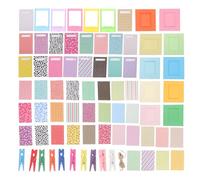 COMPUKAS Instant with Compatible for Scrapbooking 9/8/8+ Mini with Camera Accessories Kit 6-in-1 Photo Frames Sticker Borders and Photo Hanging Display Clips