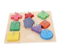 COMPUKAS Interactive Parrot Toy Colorful Wood Blocks Educational Bird Playing Toy for Parrots Random Color