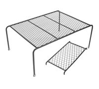 COMPUKAS Iron Chicken Platform Stand for Small Pets, Black Chicken Coop Rack Providing Physical Activity and Exercising Balance, for Pet Playing and Exploring