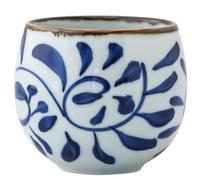 COMPUKAS Japanese Tea Cup Ceramic Steamed Egg Cup Household Use Convenient and Safe Round Vintage Style Simple and Classic Design
