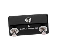COMPUKAS Lightweight Black Metal Dual Guitar Footswitch for Instrument Supply, Suitable for Anywhere A Dual Momentary Footswitch Is Needed, Sturdy and Portable Guitar Foot Pedal