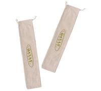 COMPUKAS Linen Drawstring Bread Bags and Storage in College Dorm 2pcs Reusable Bread Storage Pouches with Beige Colour for Snacks and Cookies for Packaging Party Favors