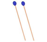COMPUKAS Marimba Mallets Blue Yarn Head and Wooden Shaft, Performance Drumsticks for Students and Musicians, Universal Percussion Instrument Accessories for Marimba and Xylophone