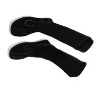 COMPUKAS Men Traditional Chinese Hanfu Boots Black PU Martial Arts Shoes with Antislip Sole for Kung Fu Cosplay Zen Meditation and Authentic Cultural Footwear