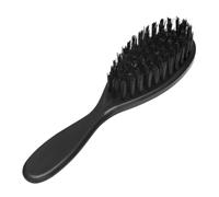 COMPUKAS Men's Beard Hairbrush with Ergonomic Design and Portable Convenience, Black Abs Bristle Grooming Brush for Hair and Beard, Travel Facial Hair Brush for Men