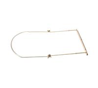 COMPUKAS Metal 24-hole Harmonica Neck Holder Stand, Gold Mouth Organ Rack Support for 10/16-hole Harp Players, Adjustable Performance Clamp for Harmonica Playing