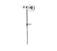COMPUKAS Metal Bass Drum Pedal Beater Hammer with Fast Response and Sturdy Reliable Design, Adjustable Drum Kit Accessory for Professional Players and Students, Silver Concise Classic