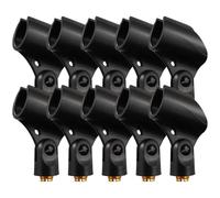 COMPUKAS Microphone Clip Holder for Handheld Microphone Made of Sturdy Pe and Abs 10pcs with Female Adapter, Easy to Install Large Size Design Suitable for Live Streaming and Podcasting