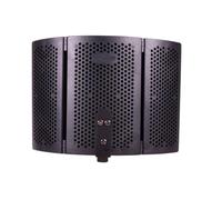 COMPUKAS Microphone Windproof Denoise Cover with Abs Sound Absorbing Filter, Foldable Mic Isolation Shield for Studio Recording and Podcasting Use