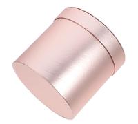 COMPUKAS Mini Bouquet Box Rose Gold Flower Bucket Box for Floral Arrangements Portable Circle Flower Holder Suitable for Wedding and Packaging