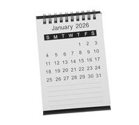 COMPUKAS Mini Desk Calendar Standing Flip Monthly Planner with Non Bleed Versatile Memo Space for Home Office School Compact Black Zodiac Horse Chinese Lunar Pocket Organizer