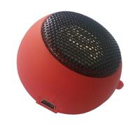 COMPUKAS Mini USB Rechargeable Speaker Loudspeaker Box with Aux Input, Portable Desktop External Soundbar for Laptop and Phone, Red USB Plug-In Speaker Compatible with Dc3.7V Devices