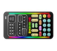COMPUKAS Mini Voice Changer Sound Card I9 Portable Voice Modifier for Phone and Computer with Sound Effects, USB Powered Dc3.5 Compatible for Live Streaming and Gaming