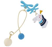 COMPUKAS Minimalist Bunny Pendant Dangle Earrings for Women Cute Asymmetric Rabbit Design Statement Jewelry Lightweight Tassel Drop for Casual Formal Beach Holiday Wedding Birthday Prom