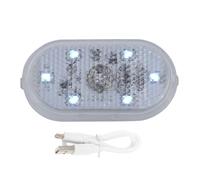 COMPUKAS Multi-function Car Light Interior Dome Light with USB Charging, White Plastic Material, Anti-wear and Easy Fix by Double-sided Adhesive Tape, Suitable for Car Interior