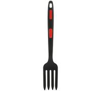 COMPUKAS Multi-Function Silicone Dinner Fork with Smooth Round Edges for Convenient Kitchen Cooking and Dining Use in Restaurants and Families, Black Household Food Fork
