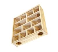 COMPUKAS Multi-grid Wooden Hamster Maze Toy for Small Animals, Synthetic Material Pet Accessory That Prevents Obesity and Promotes Healthy Growth, for Household Use