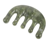 COMPUKAS Multipurpose Scalp Comb Jade Massage Tool Gua Green Jade Material Detangling Massage for Men Women Giving Christmas 3.50x2.08x0.39in