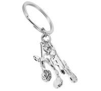 COMPUKAS Music Keychain for Decoration of House Keys Or Backpack Accessories Metal Key with Musical Instrument Design, Silver Colour, Sturdy and Not Easy to Fade