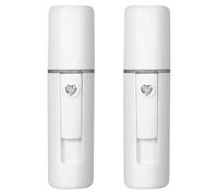 COMPUKAS Nano Ionic Facial Steamer Mist Sprayer with 20ml Capacity for Women 2pcs Portable and 550mah Rechargeable Battery, Abs Material, for Yoga and Living Room Skin Hydrating and Deep