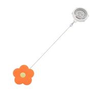 COMPUKAS Orange Flower Nurse Watch Fob with Retractable Clip Lightweight Pocket Watch for Staff Handsfree Digital Timing for Doctors and Nurses