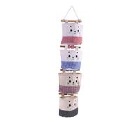 COMPUKAS Organizer Design Cotton Hanging Linen for Bag and Storage Mount the Use with Breathable Fabric and Space-Saving Wall Door Glasses and Stationary Storage the Bed