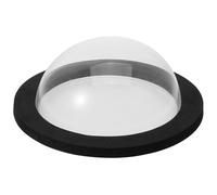 COMPUKAS Outdoor Garden Pond Floating Fish Dome with Acrylic Cover and Black Base, 15Cm Diameter Floating Fish Sanctuary Compatible with Aquatic Plants and Small Pond Habitats