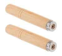 COMPUKAS Pan Handles and Solid Wood Material Wooden 2pcs for Pots and Pans Replacement with Ergonomic Grip Suitable for Home Kitchen and Restaurant Use