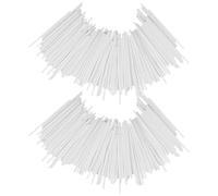 COMPUKAS Paper Candy Sticks Treat Sticks White 300pcs with Smooth and Good Workmanship for Chocolate and Cake at Holiday-Themed Parties