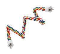 COMPUKAS Parrot Climbing Rope for Cockatiels and Birds Lightweight Cotton Material with Colourful Rotating Ladder Suitable for Parrot Cages and Bird Play Stands