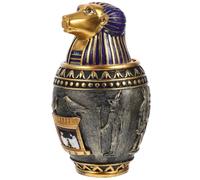 COMPUKAS Pet Ash Box Pet Ash Container Resin Egypt Style Decorative Storage Jar Spill-preventing Tightly Stitched Cap Lightweight Memorial Keepsake