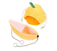 COMPUKAS Pet Hammock and Hanging Bed Set 2pcs Small Animal Cotton Beds in Banana and Pineapple Shapes Warm Soft Nest for Hamsters and Small Pets Creative Hanging Swing for
