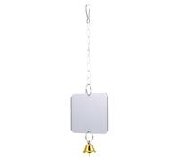 COMPUKAS Pet Parrot Mirror Bird Acrylic Mirror for Hanging for Bird Toys Suitable for African Grey Parrot and Cockatiel in Cage