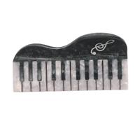 COMPUKAS Piano Hair Clip Black Acetic Acid Material with Stable Grip and Comfortable Fit, Unique Music Note French Claw Clip for Everyday Use and Stage Presence, Decorative Musical
