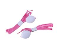 COMPUKAS Pink LED Shoelaces 1 Pair with 10 LED Beads, 4 Flashing Modes, Made of Sturdy Pp Material, Visible in Darkness, for Party and Cycling Activities
