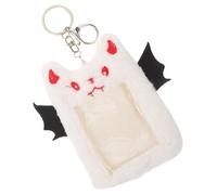 COMPUKAS Plush Card Holder Cute Photo Holder Keychain Badge Sleeve for Student Soft Material and Photo Slots Great for Cards Storage and Daily Use