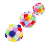 COMPUKAS Plush Cat Soft Bouncy for Pet Playing 3pcs Interactive Cat Scratching and Reducing Separation Anxiety for Game and Entertainment