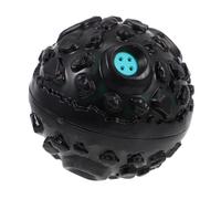 COMPUKAS Portable Black Dog Squeaky Ball for Small Dogs, Funny Chewing in Falling Stone Shape, for Puppy Training and Interactive Play at Home or Living Room