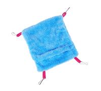 COMPUKAS Portable Blue Arctic Velvet Pet Sleep Sack for Small Parrots, Cozy and Soft Bird Nest, for Bedside Or Sofa Placement